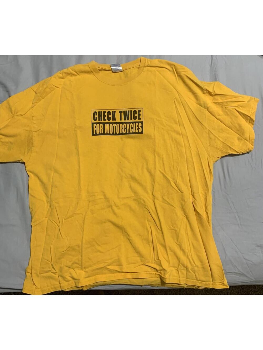 Check Twice For Motorcycles Men’s 2 XL T-shirt